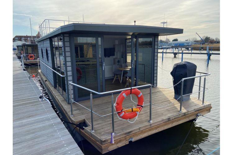 Hausboot Fjord Vela Mit Biosauna In Barth Esterno foto