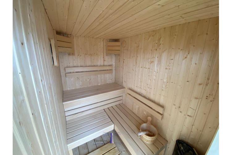 Hausboot Fjord Vela Mit Biosauna In Barth Esterno foto