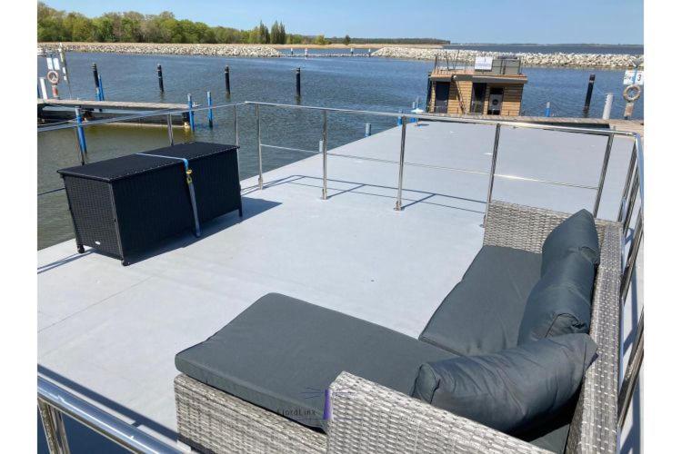 Hausboot Fjord Vela Mit Biosauna In Barth Esterno foto