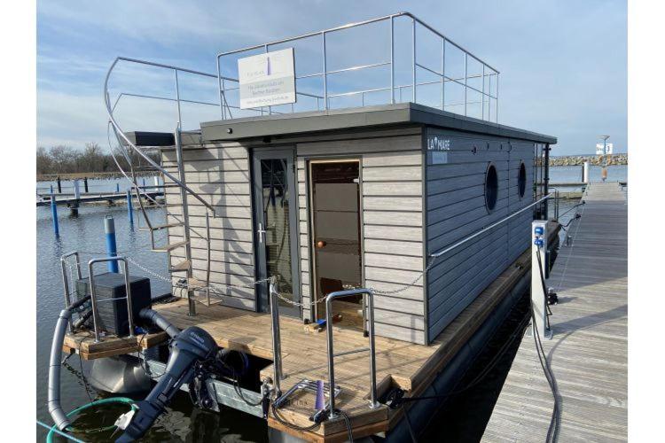 Hausboot Fjord Vela Mit Biosauna In Barth Esterno foto